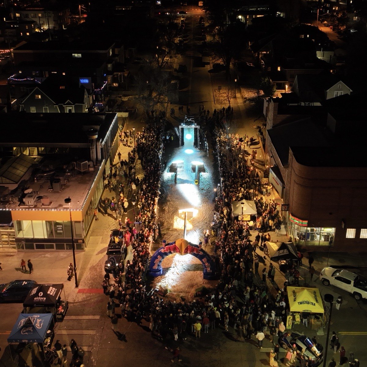 Students at The Hill Jam, a street event in Boulder